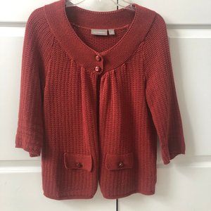 Burnt Orange Cardigan Sweater